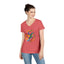 Rainbow Hummingbird Ladies' V-Neck T-Shirt