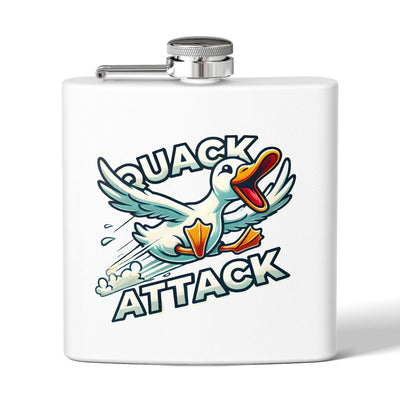 Quack Attack Stainless Steel Flask - 6oz