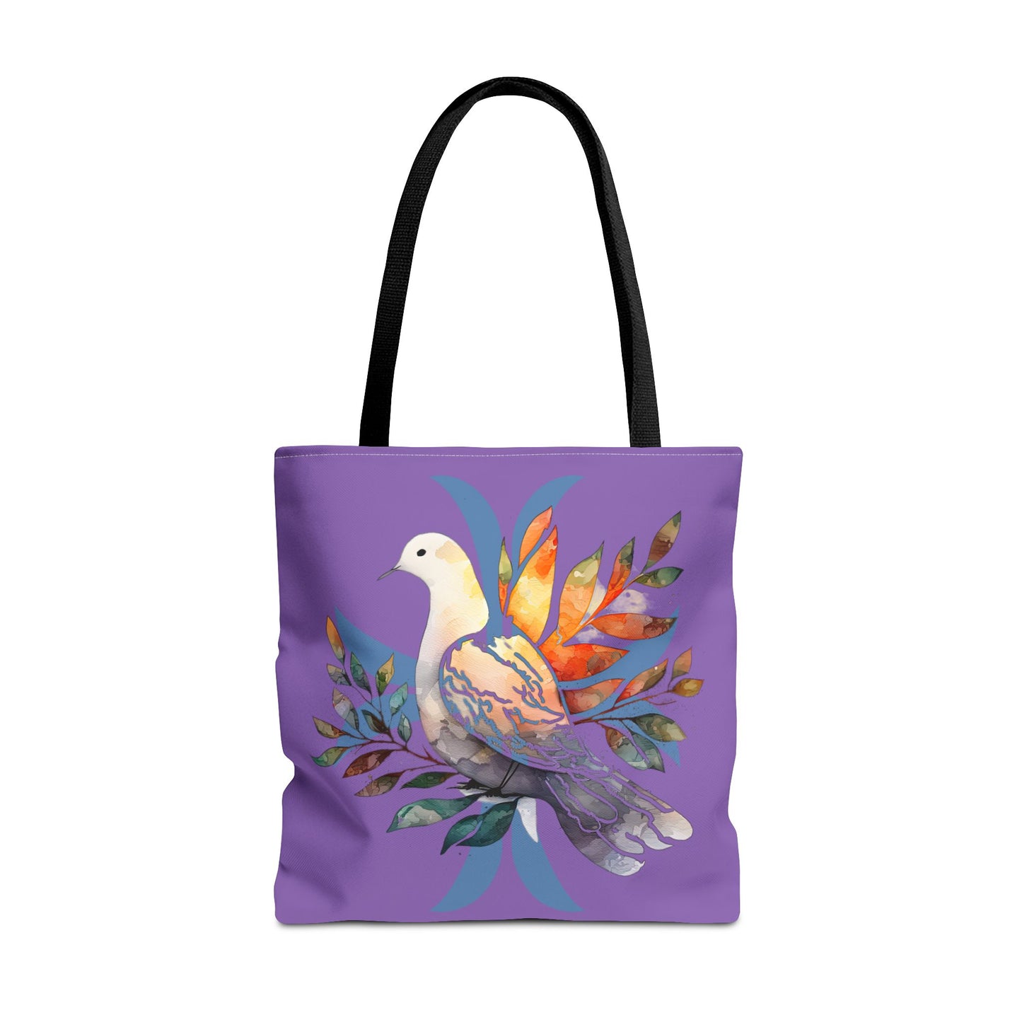 Peaceful Dove Tote Bag in Purple