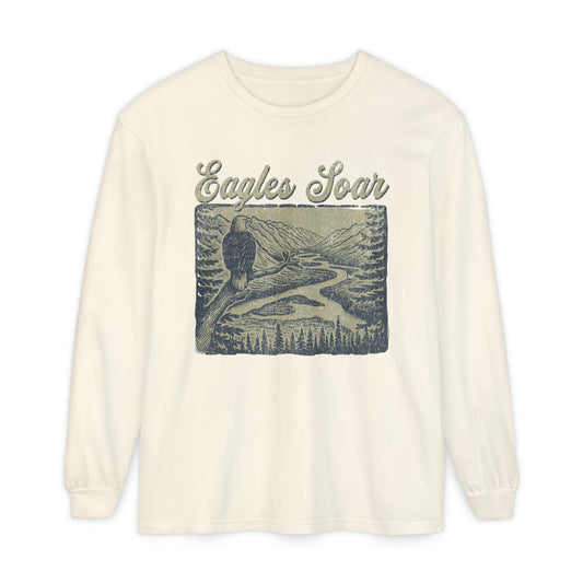 The Nerdy Birder Eagles Soar Long Sleeve T-Shirt