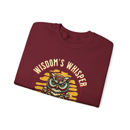 Wisdom's Whisper Owl Sweatshirt - Unisex Heavy Blend Crewneck