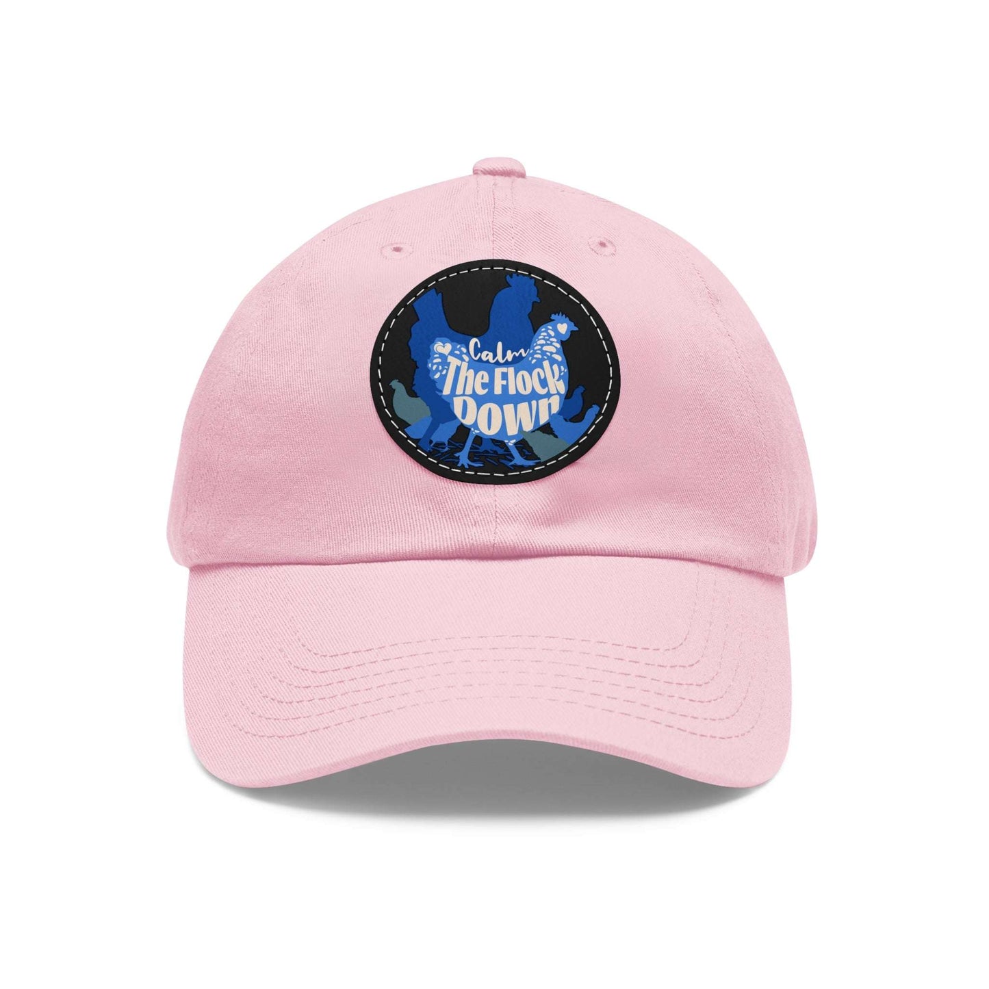 The Nerdy Birder - "Calm The Flock Down" Dad Hat, Leather Patch Cap, Perfect Gift for Dads, Nature Lovers, Casual Style Cap, Summer Accessories