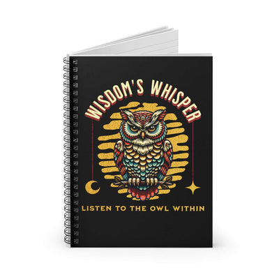 Wisdom's Whisper Spiral Notebook - Owl Design for Creative Minds