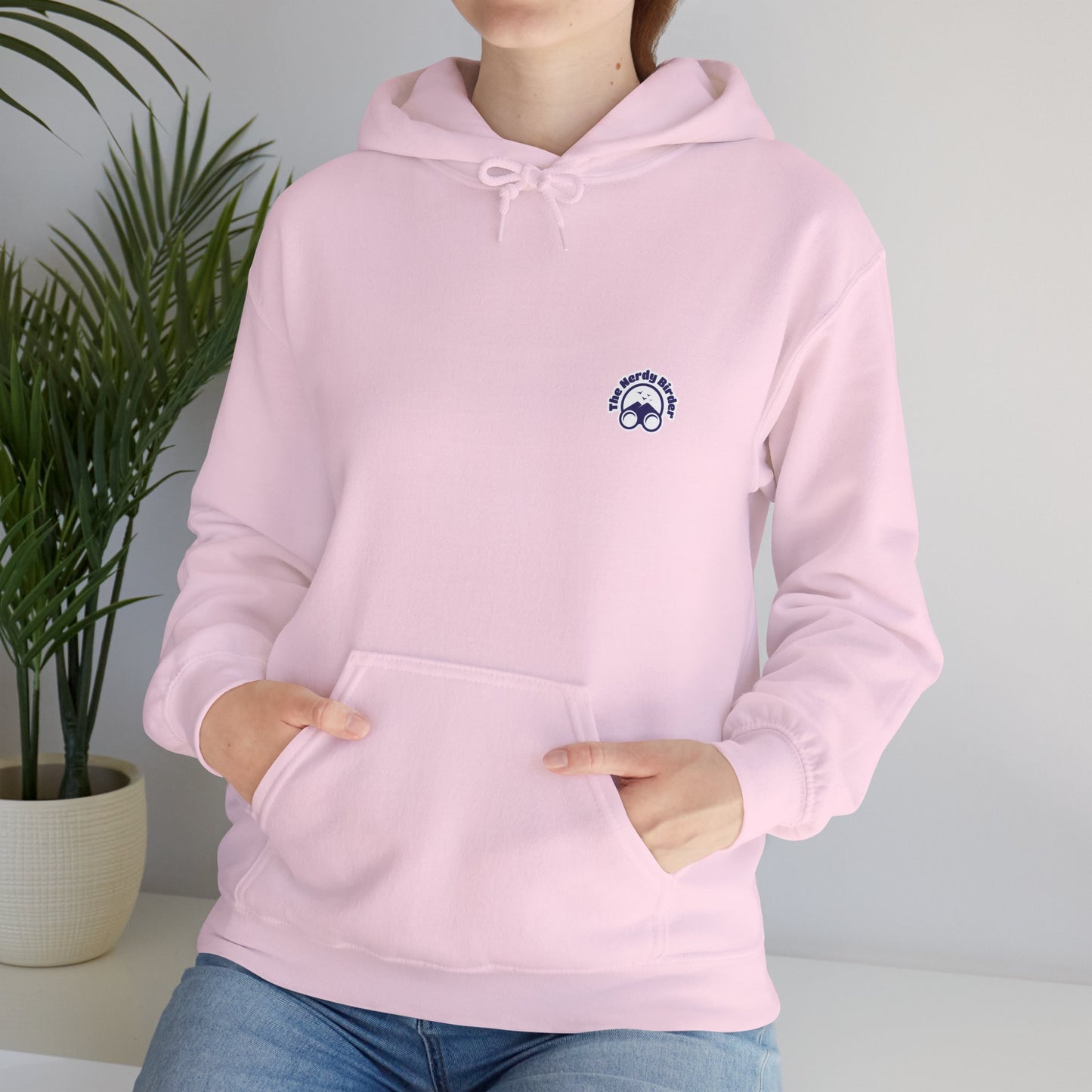 Hummingbird In Bloom Hoodie Back Design - Cozy Sweatshirt for Nature Lovers