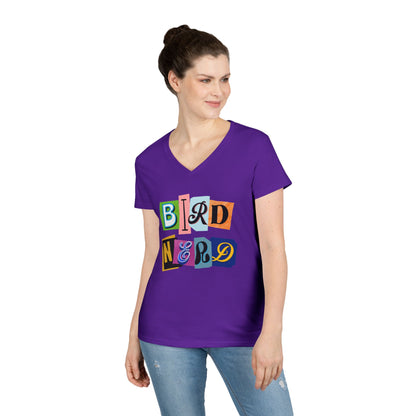 Bird Nerd Ladies' V-Neck T-Shirt