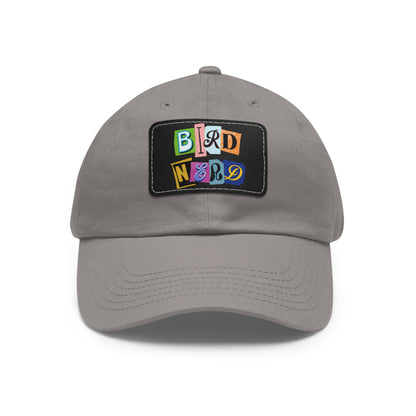 The Nerdy Birder - Bird Nerd Dad Hat with Leather Patch, Casual Cap for Bird Lovers, Unique Gift for Birdwatching, Outdoor Adventure Hat, Unisex