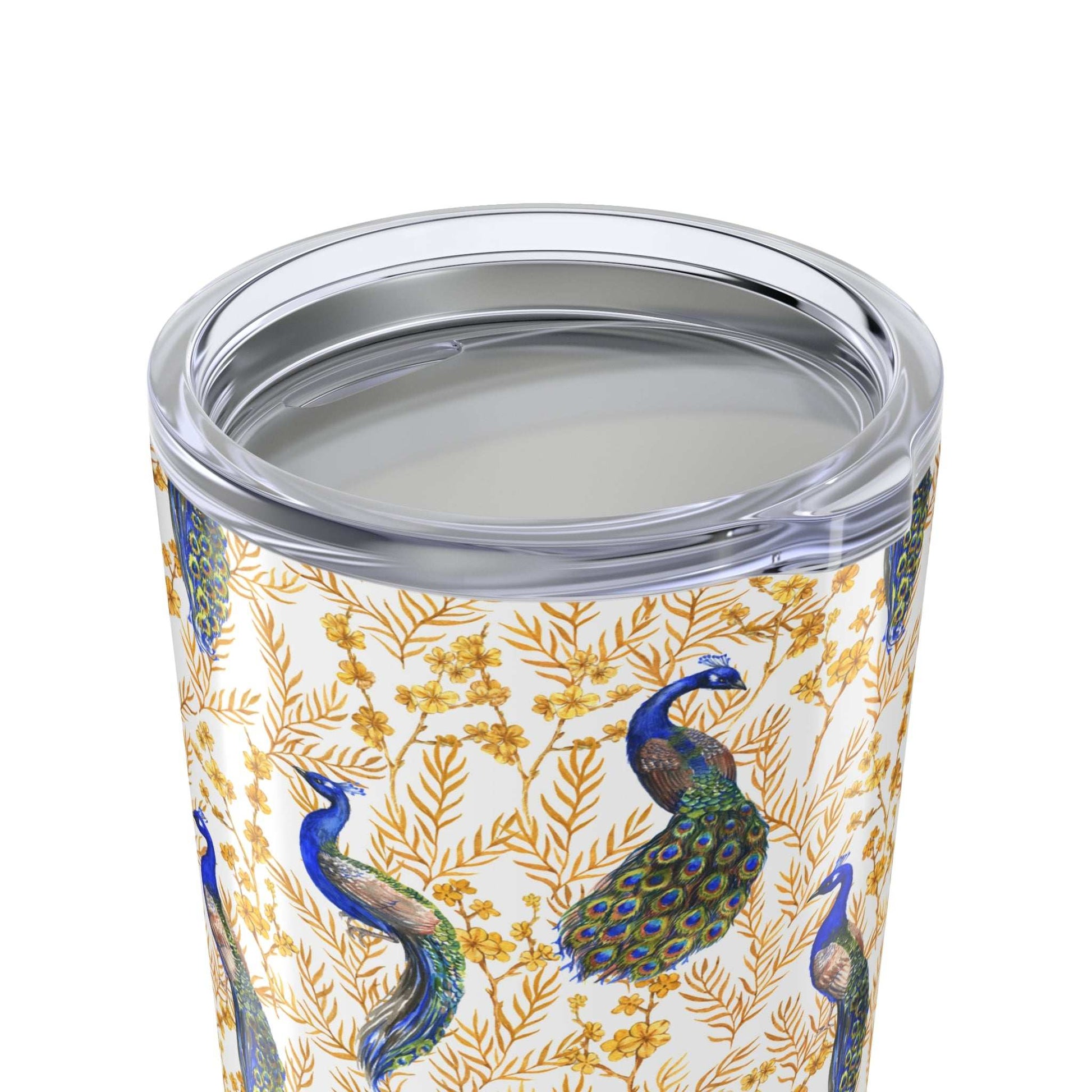 Elegant Peacock Pattern 20oz Tumbler - Perfect for Gifting and Everyday Use