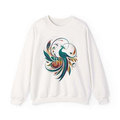 Elegant Peacock Design Unisex Crewneck Sweatshirt