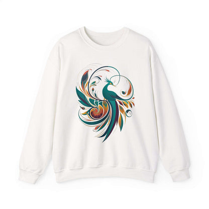 Elegant Peacock Design Unisex Crewneck Sweatshirt