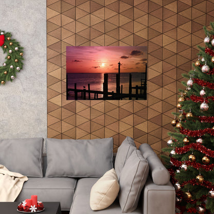Scenic Sunset Matte Horizontal Poster - Serene Wall Art for Home Decor