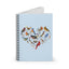 Bird Heart Spiral Notebook Blue