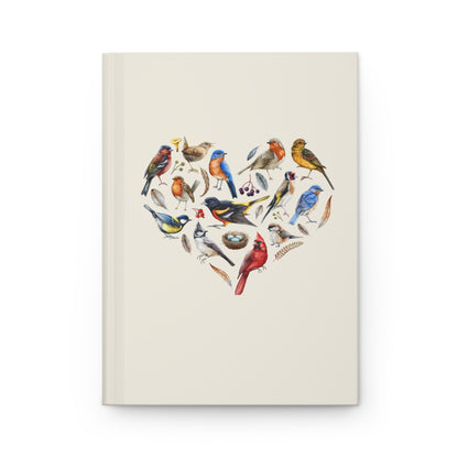The Nerdy Birder Bird Heart Hardcover Journal - Perfect for Nature Lovers & Birdwatchers