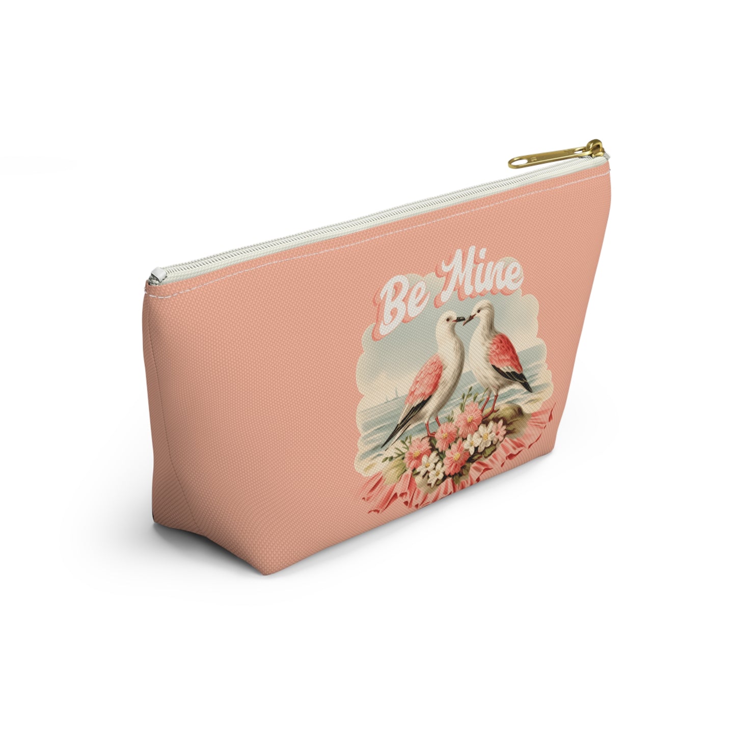 Vintage Inspired - Be Mine - Accessory Pouch - Lovebirds Design
