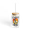 The Nerdy Birder Cluck Around 16oz Sipper Glass With Bamboo Lid