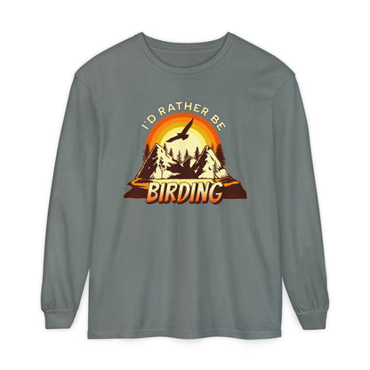 I'd Rather Be Birding Long Sleeve T-Shirt - Unisex Nature Lover Tee