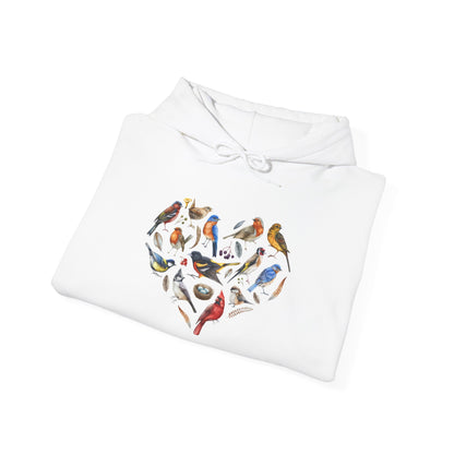 Bird Heart Unisex Hoodie - Cozy Sweatshirt for Nature Lovers