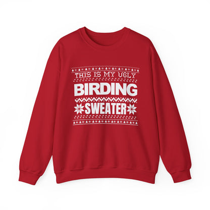 Ugly Birding Sweater - Unisex Heavy Blend Crewneck for Bird Lovers