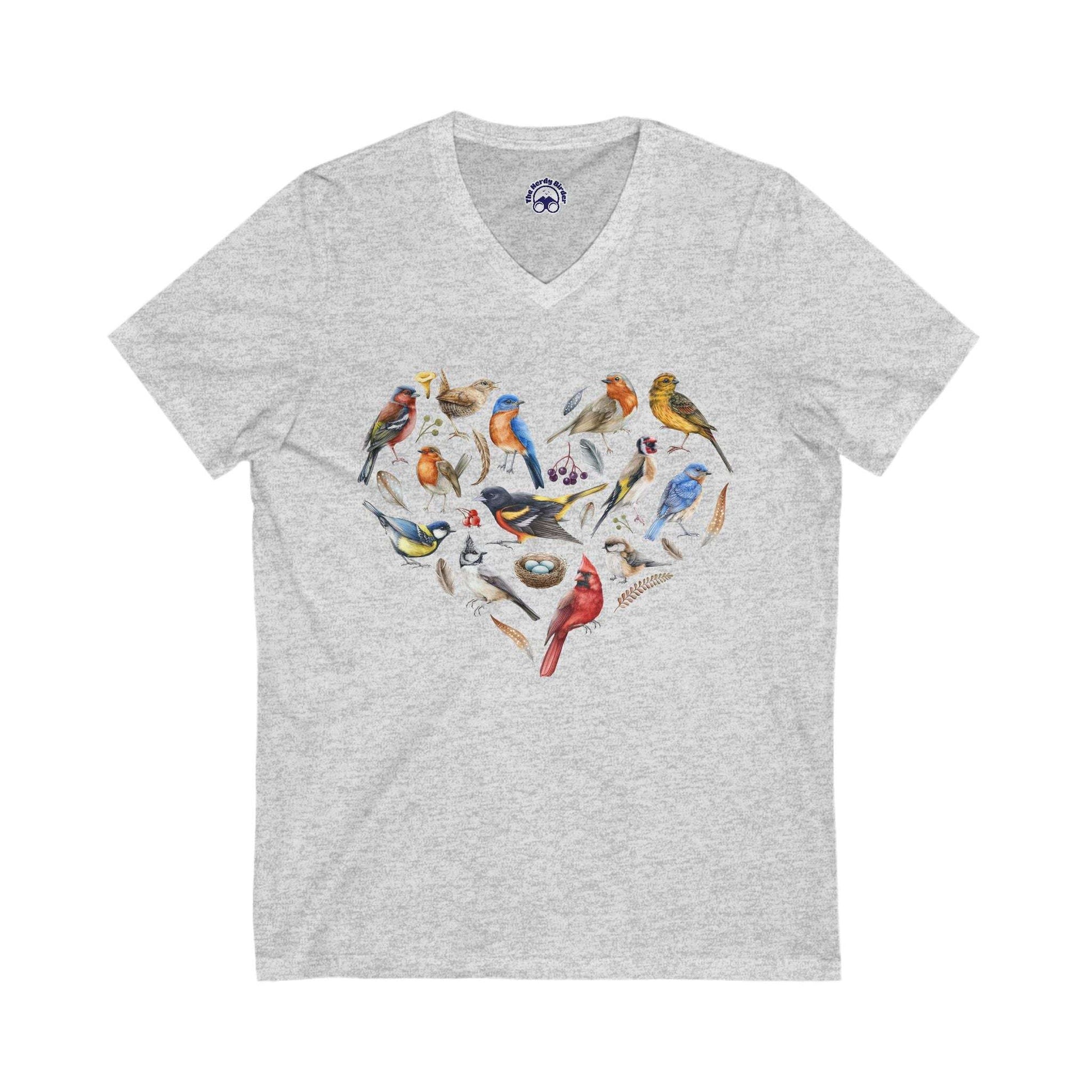 Bird Heart V-Neck Tee