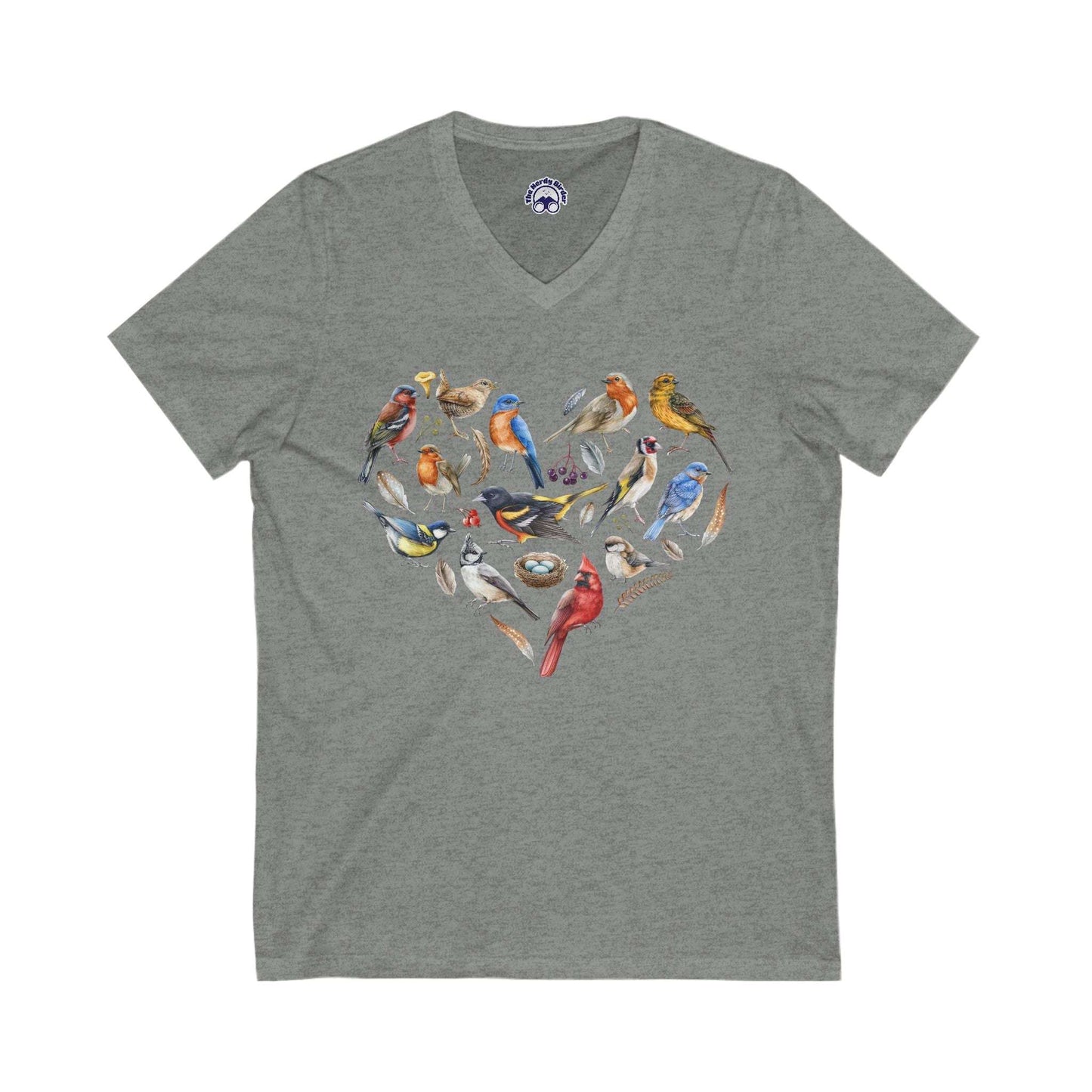 Bird Heart V-Neck Tee