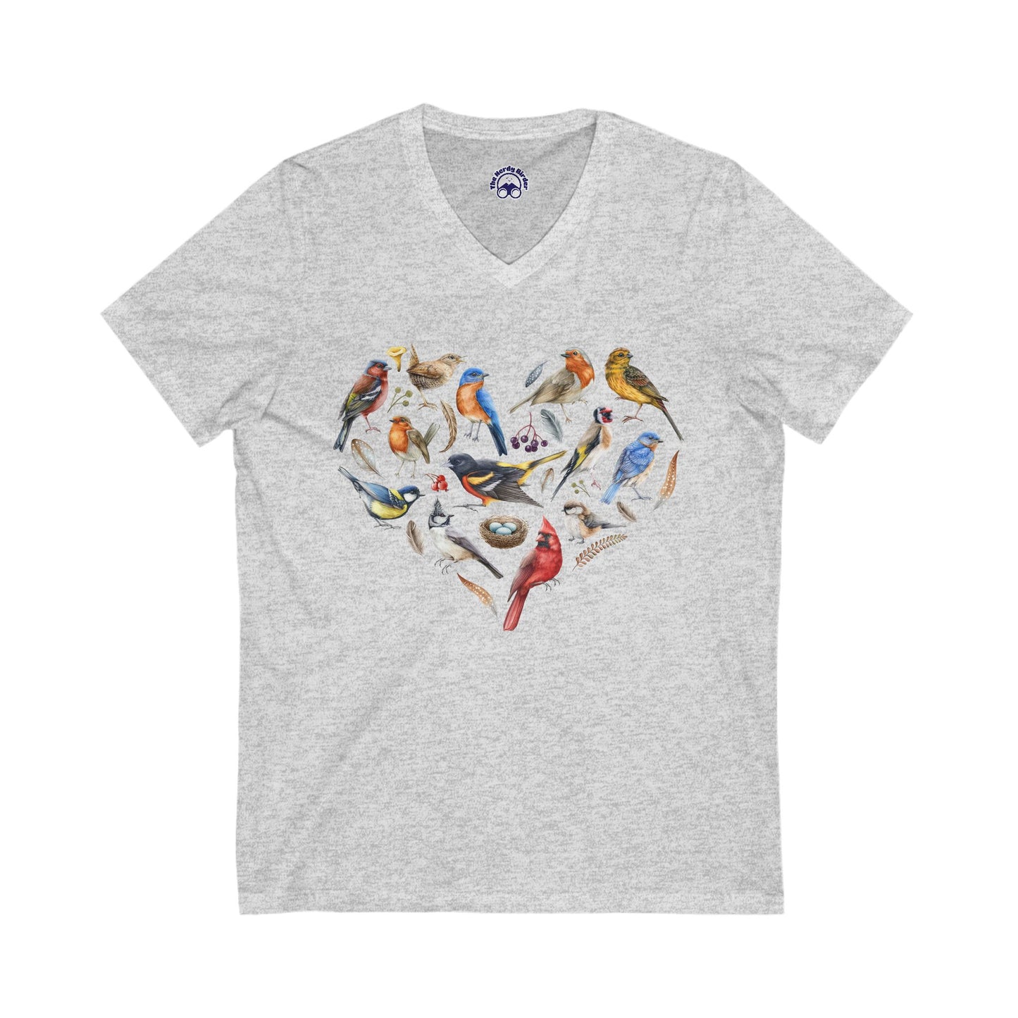 Bird Heart V-Neck Tee