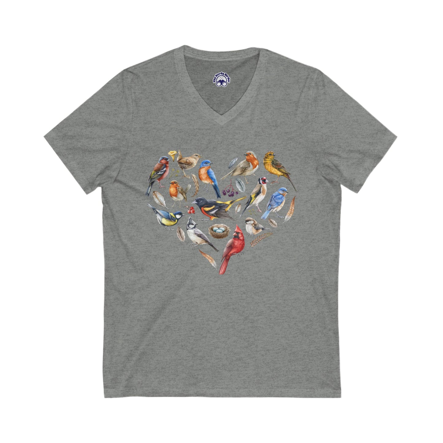 Bird Heart V-Neck Tee