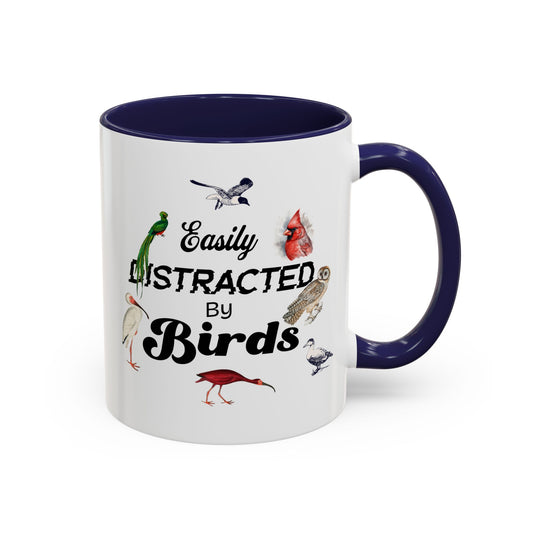 Easily Distracted by Birds Coffee Mug - Fun Accent Mug for Bird Lovers