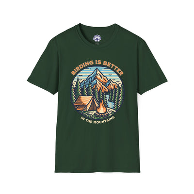 Birding in The Mountains Unisex Softstyle T-Shirt - Nature Lover's Gift