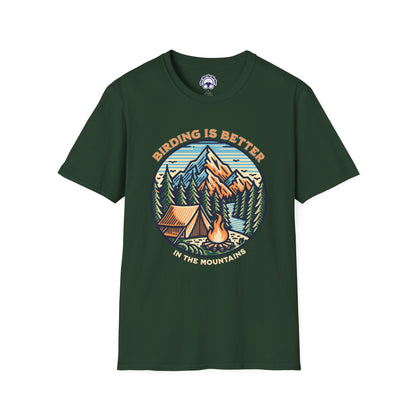 Birding in The Mountains Unisex Softstyle T-Shirt - Nature Lover's Gift