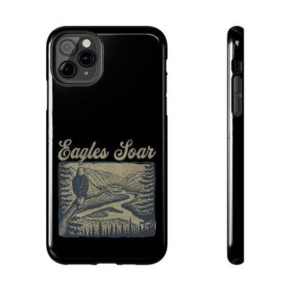 The Nerdy Birder - Eagles Soar Tough Phone Case, Nature Lover Gift, Hiking Accessory, Wildlife Enthusiast, Adventure Protection Case