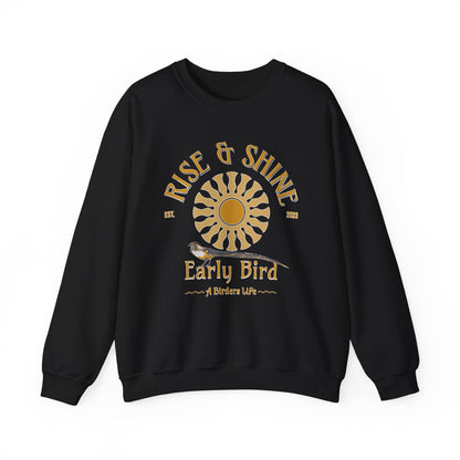 Rise & Shine Early Bird Crewneck Sweatshirt - Perfect for Bird Lovers