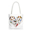Bird Lovers Tote Bag - Colorful Heart Design for Nature Enthusiasts