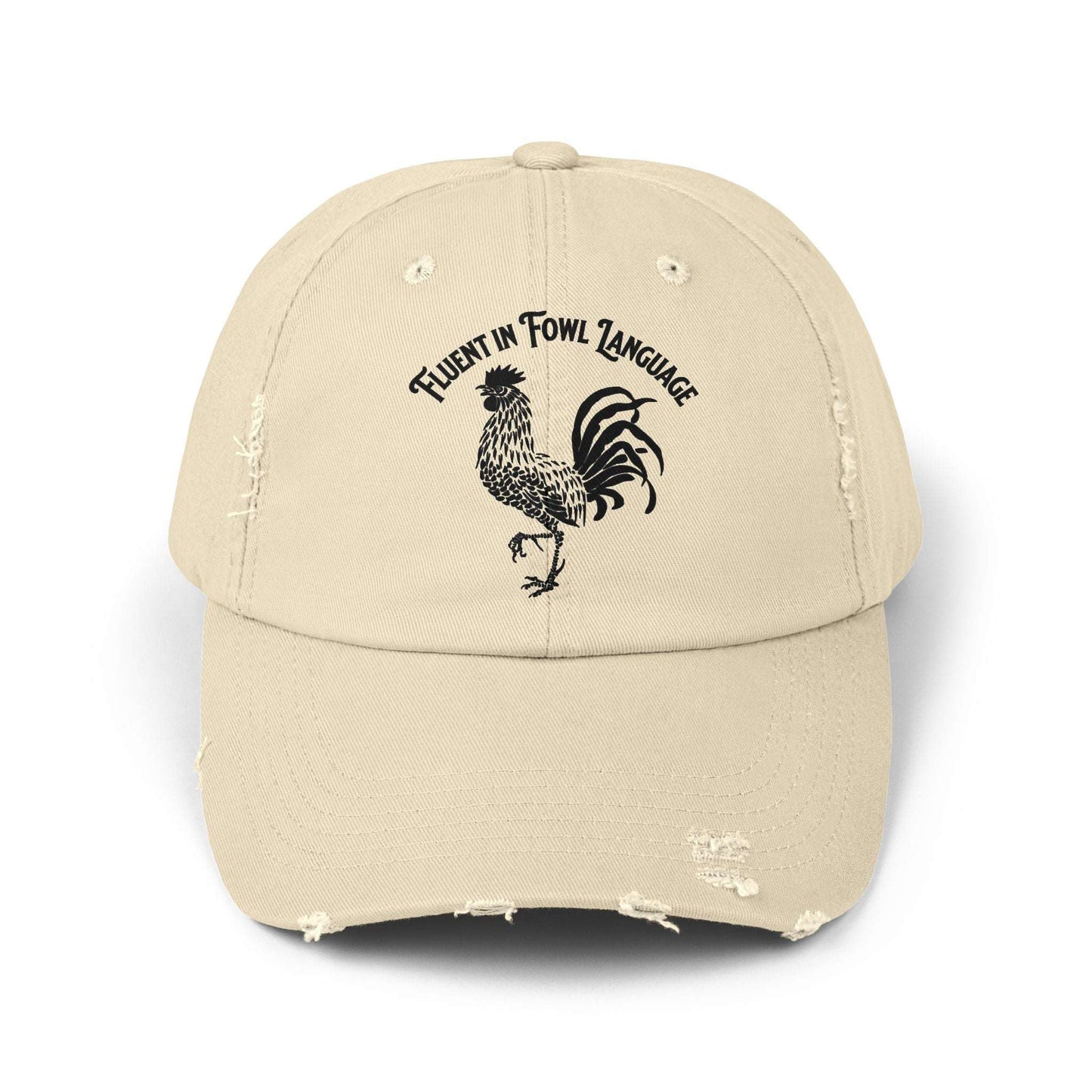 The Nerdy Birder Fluent In Fowl Language Vintage Style Hat - Unisex Distressed Cap