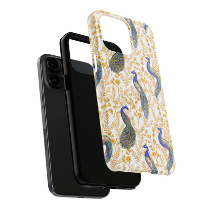 Elegant Peacock Tough Phone Case - Stylish Protection for Nature Lovers