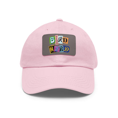 The Nerdy Birder - Bird Nerd Dad Hat with Leather Patch, Casual Cap for Bird Lovers, Unique Gift for Birdwatching, Outdoor Adventure Hat, Unisex