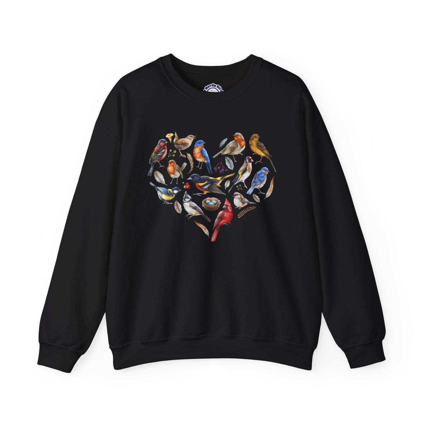 Bird Heart Graphic Unisex Crewneck Sweatshirt