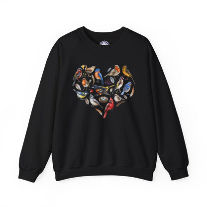 Bird Heart Graphic Unisex Crewneck Sweatshirt