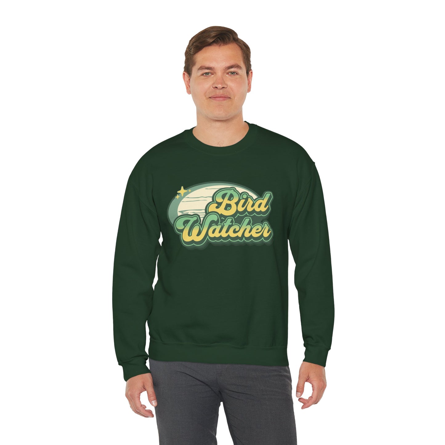 Bird Watcher Graphic Unisex Crewneck Sweatshirt