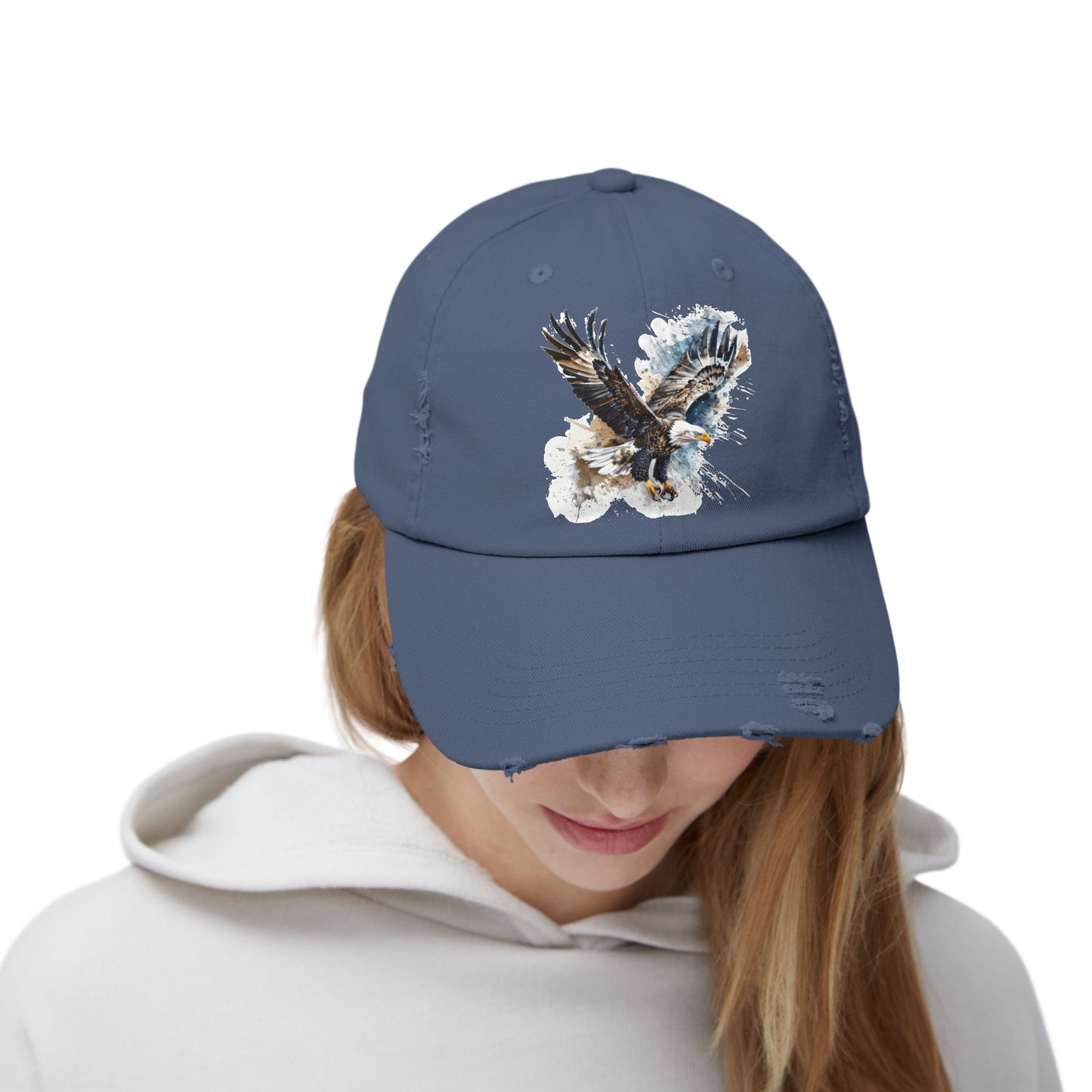 The Nerdy Birder Eagle Vintage Style Hat - Unisex Distressed Cap