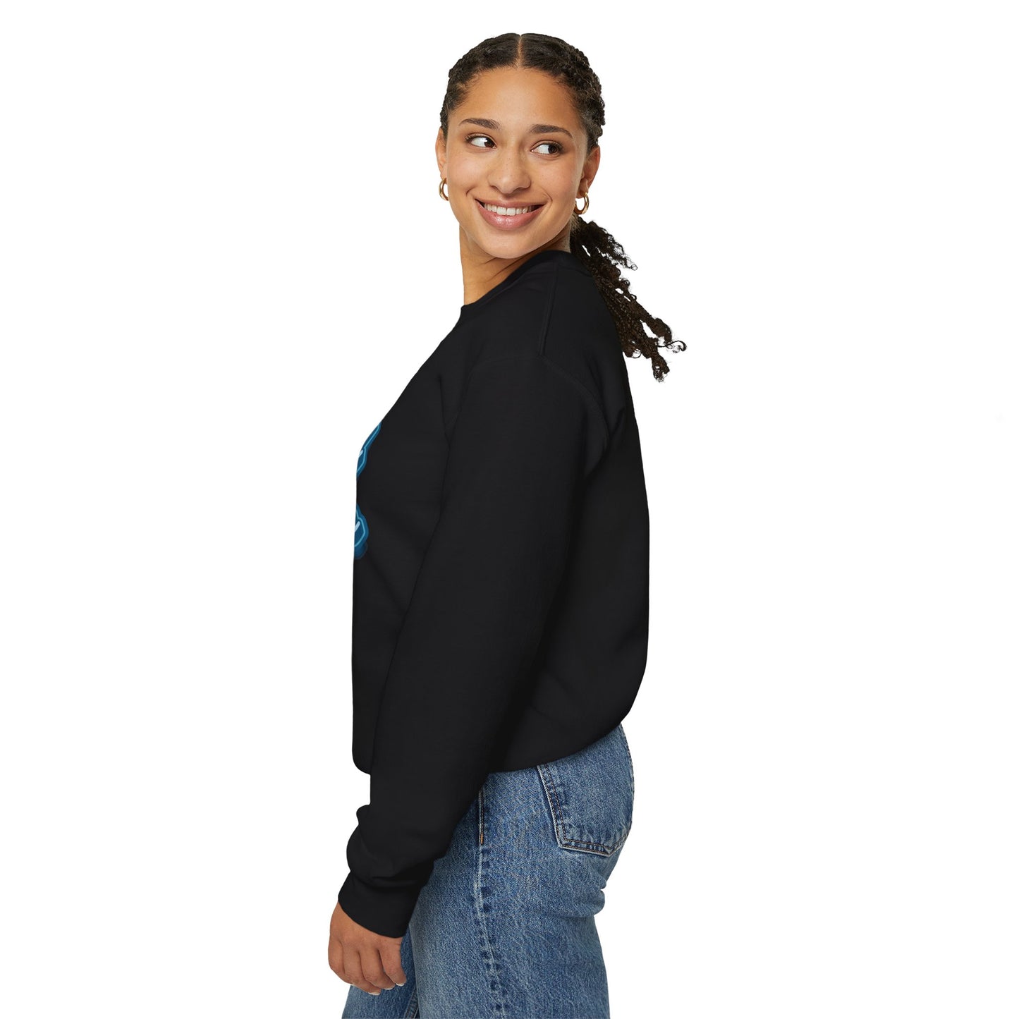 Bird Watcher Teal Graphic Unisex Crewneck Sweatshirt