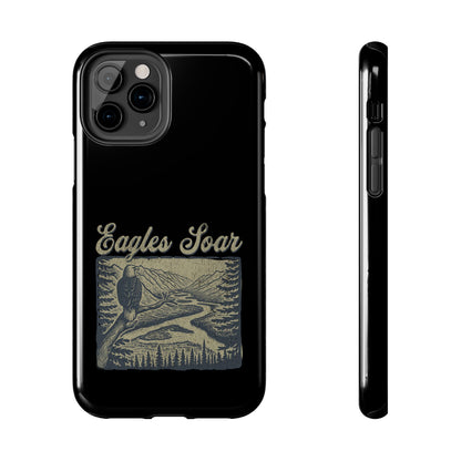The Nerdy Birder - Eagles Soar Tough Phone Case, Nature Lover Gift, Hiking Accessory, Wildlife Enthusiast, Adventure Protection Case