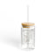 The Nerdy Birder Wings of Wonder 16oz Sipper Glass With Bamboo Lid