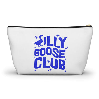Silly Goose Club Accessory Pouch | Fun Makeup Bag | Travel Organizer | Gift for Friends | Cute Storage Solution | Quirky T-bottom Bag