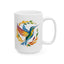 Hummingbird Rainbow White Ceramic Mug