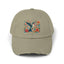 Hummingbird In Bloom Vintage Style Hat - Unisex Distressed Cap