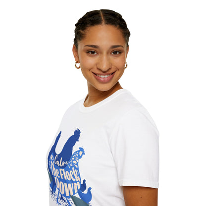 Calm The Flock Down Unisex Softstyle T-Shirt - Retro Vibe Tee for Casual Wear