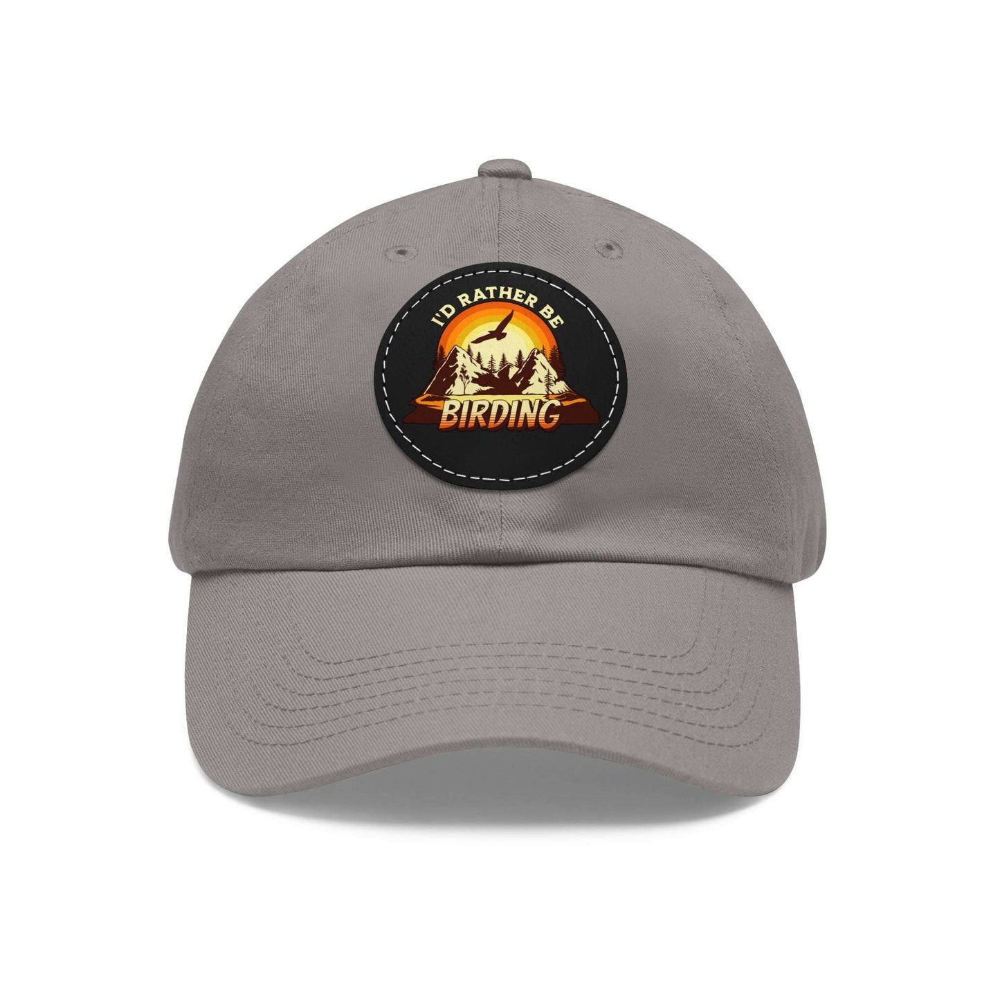 The Nerdy Birder - "I'd Rather be Birding" Dad Hat, Leather Patch Cap, Perfect Gift for Dads, Nature Lovers, Casual Style Cap, Summer Accessories