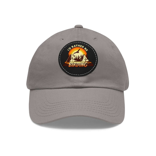 The Nerdy Birder - "I'd Rather be Birding" Dad Hat, Leather Patch Cap, Perfect Gift for Dads, Nature Lovers, Casual Style Cap, Summer Accessories