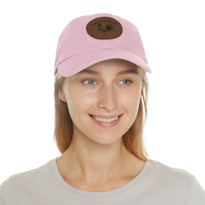 The Nerdy Birder - "Fluent in Fowl Language"  Dad Hat, Leather Patch Cap, Perfect Gift for Dads, Nature Lovers, Casual Style Cap, Summer Accessories