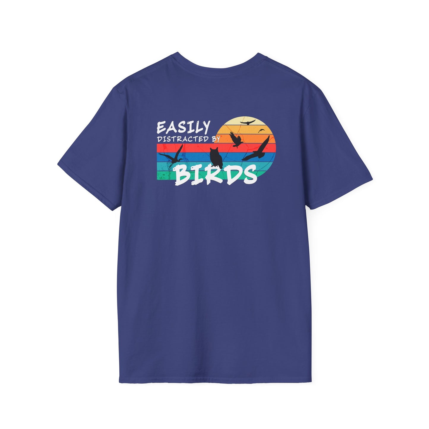 Easily Distracted by Birds – Sunset Back Graphic T-Shirt