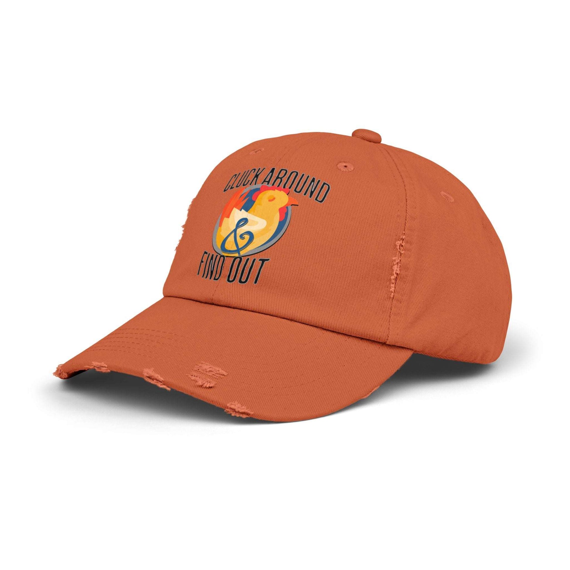 The Nerdy Birder Cluck Around And Find Out Vintage Style Hat - Unisex Distressed Cap